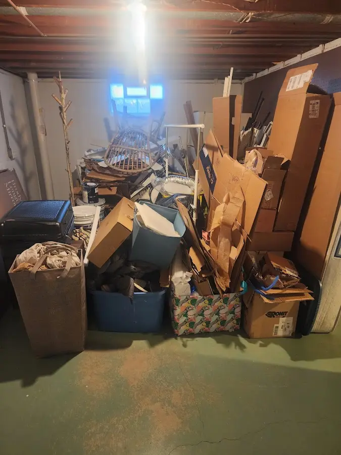 Roll-off dumpster container at job site for Roll Off Dumpster Rental in Gering